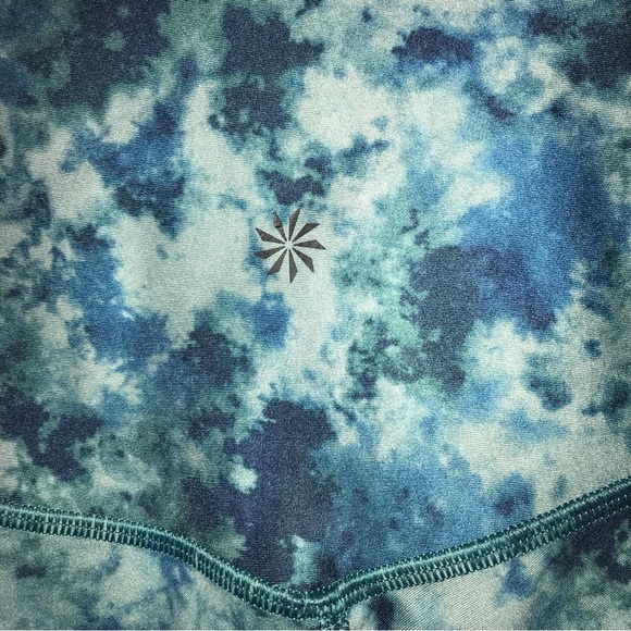 Athleta Salutation Stash 7/8 tight M turquoise blue tie-dye NWOT - Picture 8 of 15